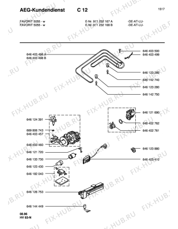 Схема №2 FAV5050 I D с изображением Ручка регулировки (кнопка) для посудомойки Aeg 8996461737414
